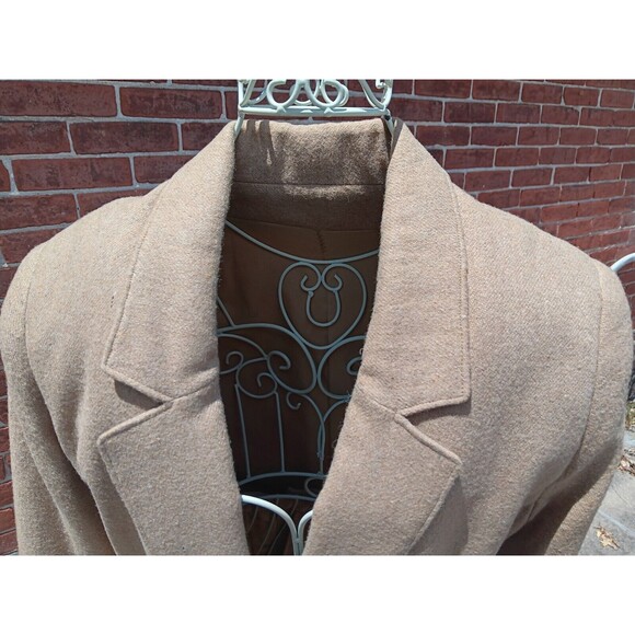 College Town Vintage 70s/ 80s Women's Wool Blend Tweed Skirt Suit Beige sz 4/5 - Picture 3 of 13